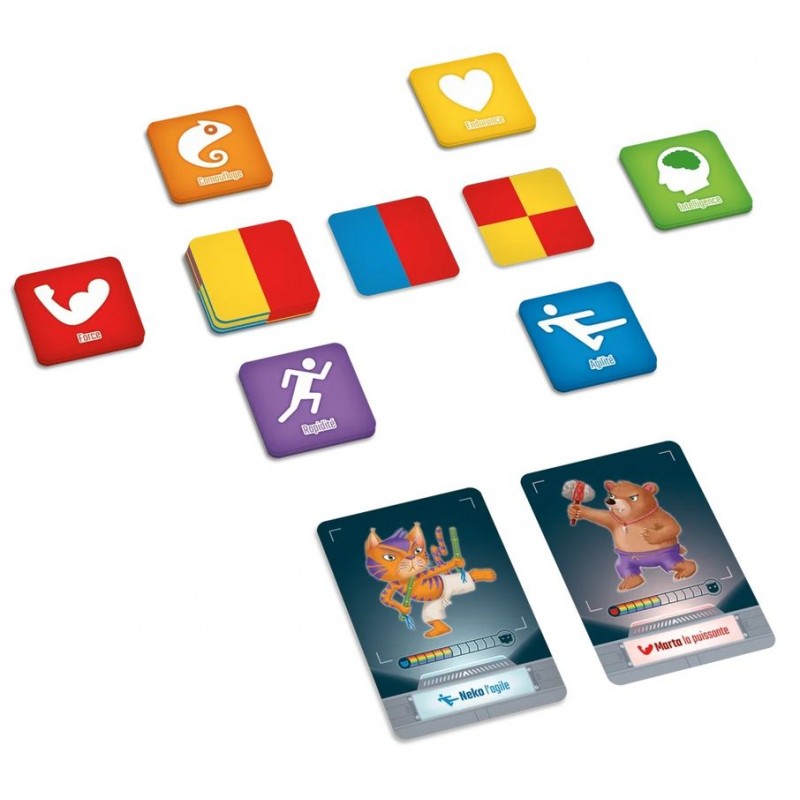 Jeu d’observation et de rapidité pour identifier la couleur la plus représentée sur les cartes.