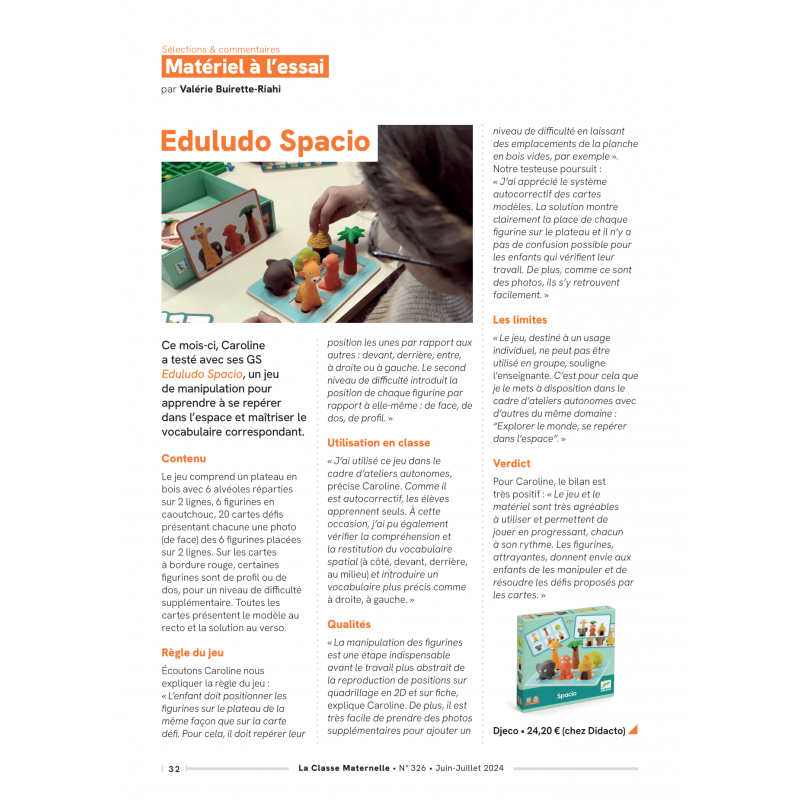 Kit repérage spatial pour la maternelle