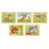 Lot de 5 puzzles des animaux de la forêt