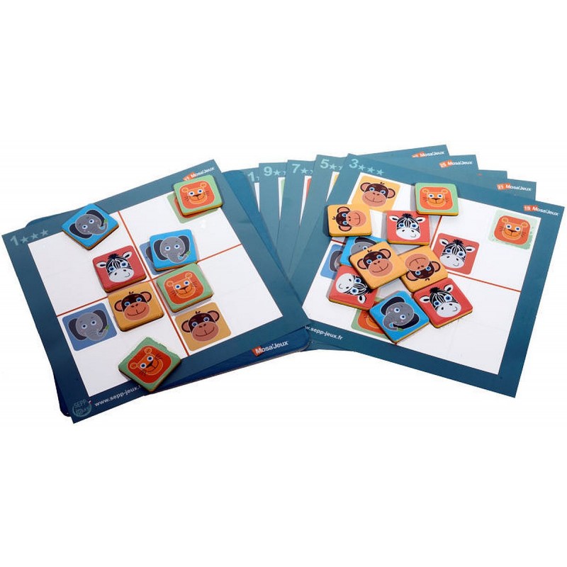 Sudoku magnétique avec de jolis animaux et 3 niveaux de difficulté.