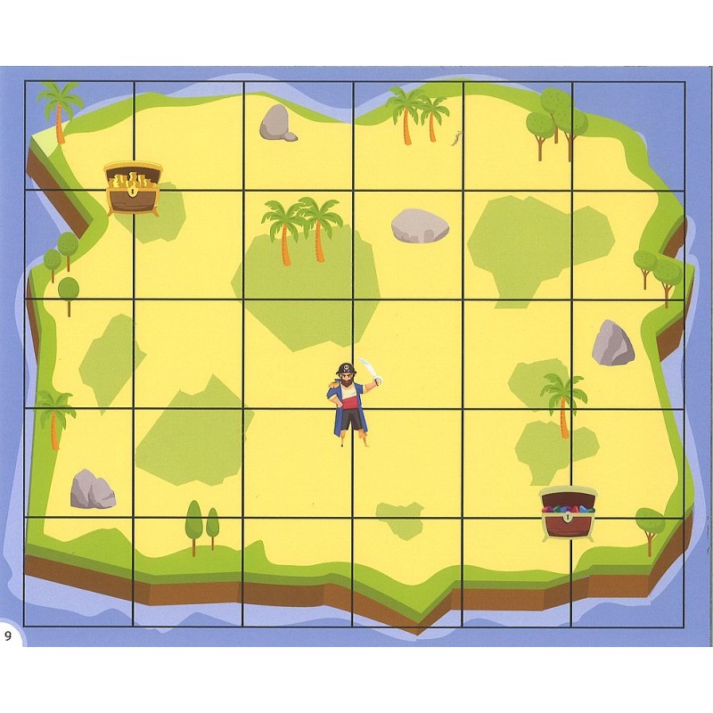 Jeu magnétique pour se repérer et se déplacer sur une grille.