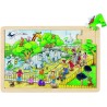 Puzzle bois Journée au zoo