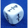Dé fractions 1/1, 1/2, 1/3, 1/4, 1/5, 1/6