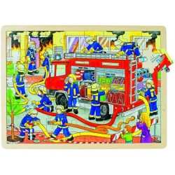 Puzzle bois Brigade de pompiers