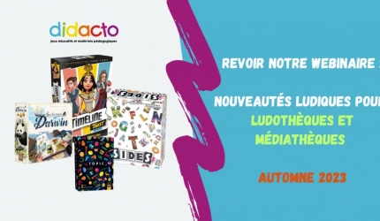 Nouveautés ludiques pour les ludothèques et médiathèques automne 2023